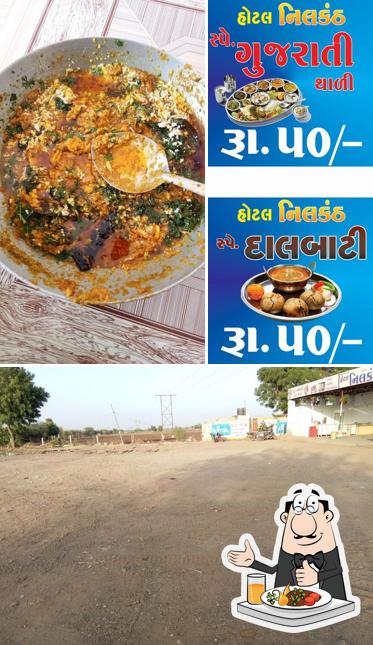 The picture of food and exterior at Jay Dwarkadhish