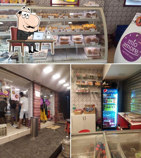 Take a look at the image showing interior and food at Mio Amore - The Cake Shop Old Digha