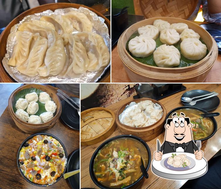 Dumplings at momo magic cafe