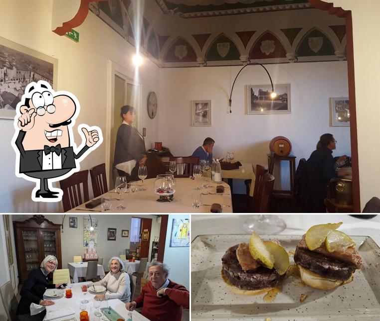Questa è la foto che mostra la interni e cibo di Ristorante Vecchia Piacenza
