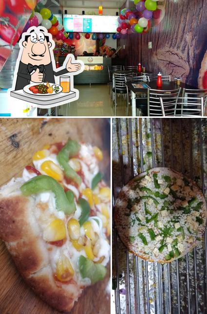 The picture of food and interior at Dominar Pizza