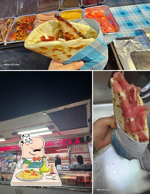 Cibo al La romagna in un morso