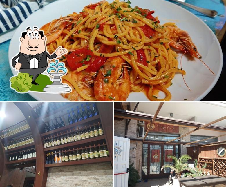 Questa è la immagine che presenta la esterno e cibo di Ristorante Crazy Cook