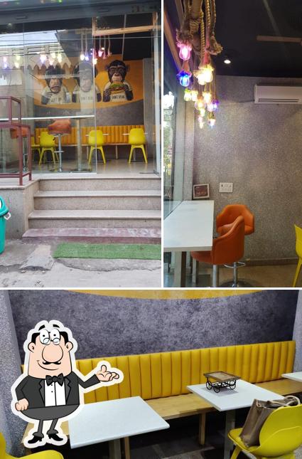 The interior of Monkey Cafe