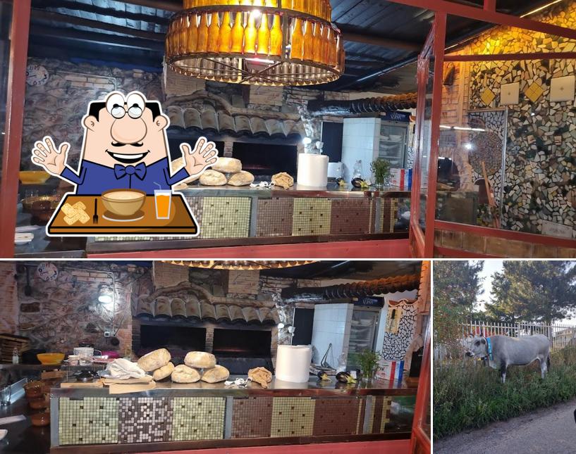 La cibo e esterno del ristorante