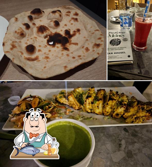 Grilled salmon at Kailasa Veg restaurant