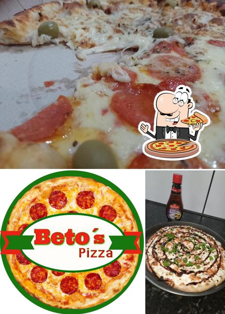 Escolha diferentes variedades de pizza