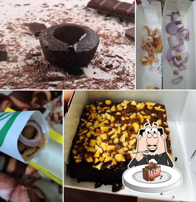 Chocolate cake at Faasos Hazratganj