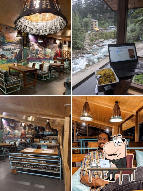 The interior of House of Meraki Cafe Manali