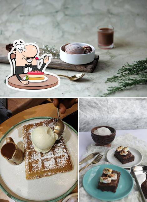 Les Amis serves a selection of desserts