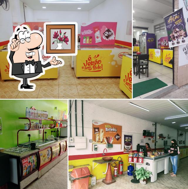 O interior do Eskimó Sorvetes - Vila das Mercês