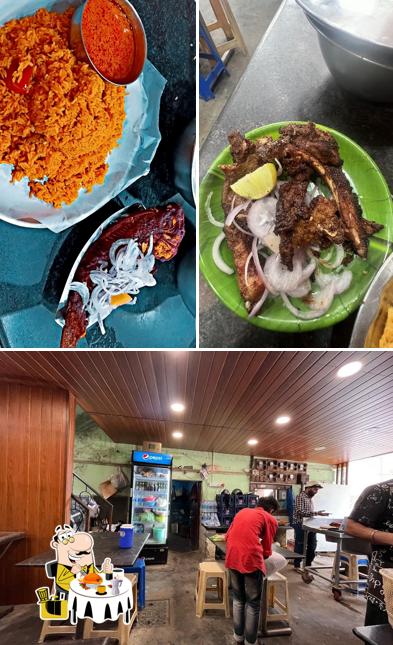 The photo of Hotel Sameena Babu da's’s food and interior