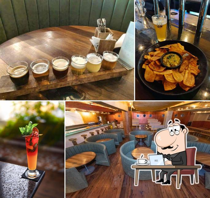 The interior of Catamaran Brewing