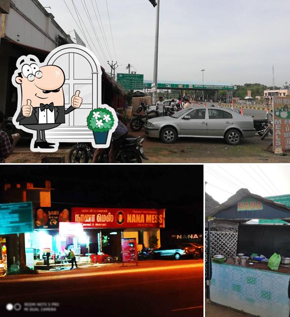 The exterior of Nana Mess