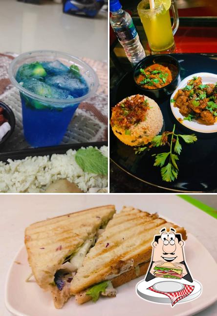 Club sandwich at karoake Night Dining