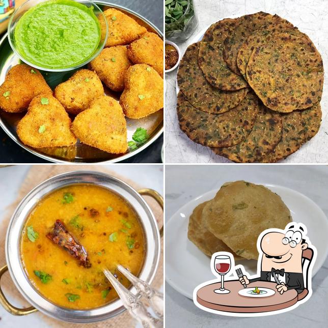 Food at GujjuBhai Ni Thali