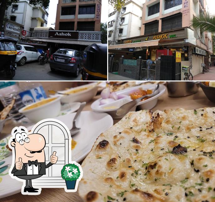 The restaurant's exterior and food