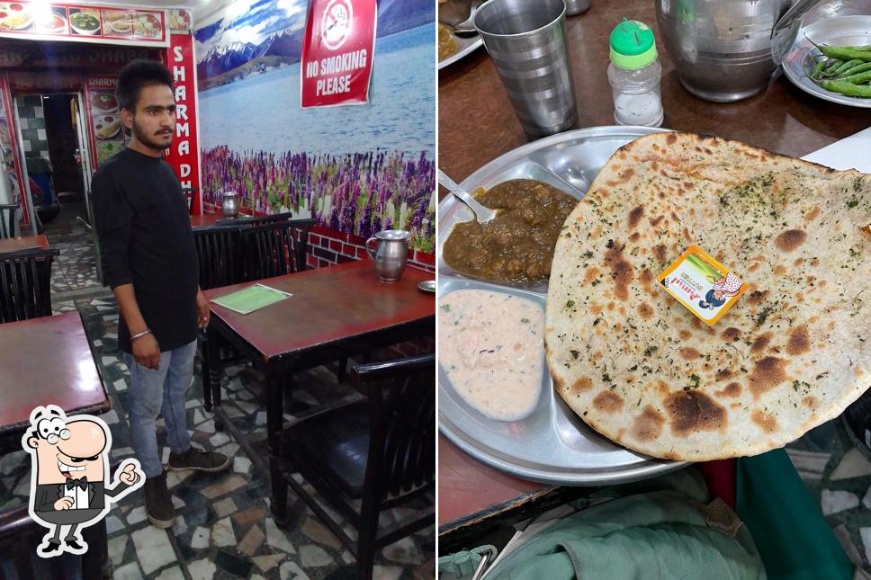 The interior of Sharma Amar Vaishno Dhaba
