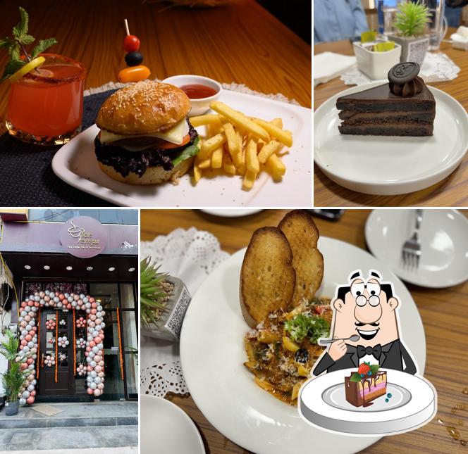 Chocolate cake at BON TEMPS Cafe