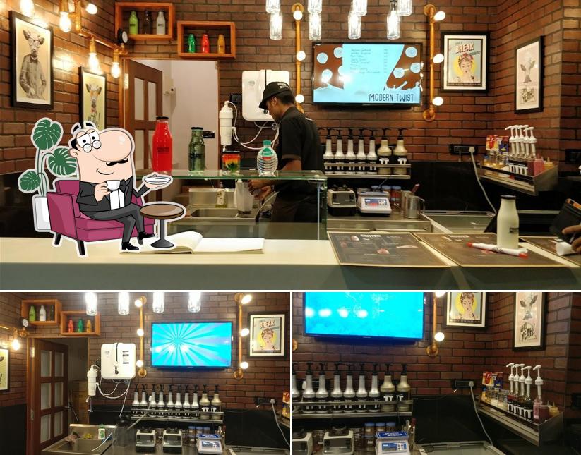 The interior of Frozen Bottle - Milkshakes, Desserts, and Ice Cream