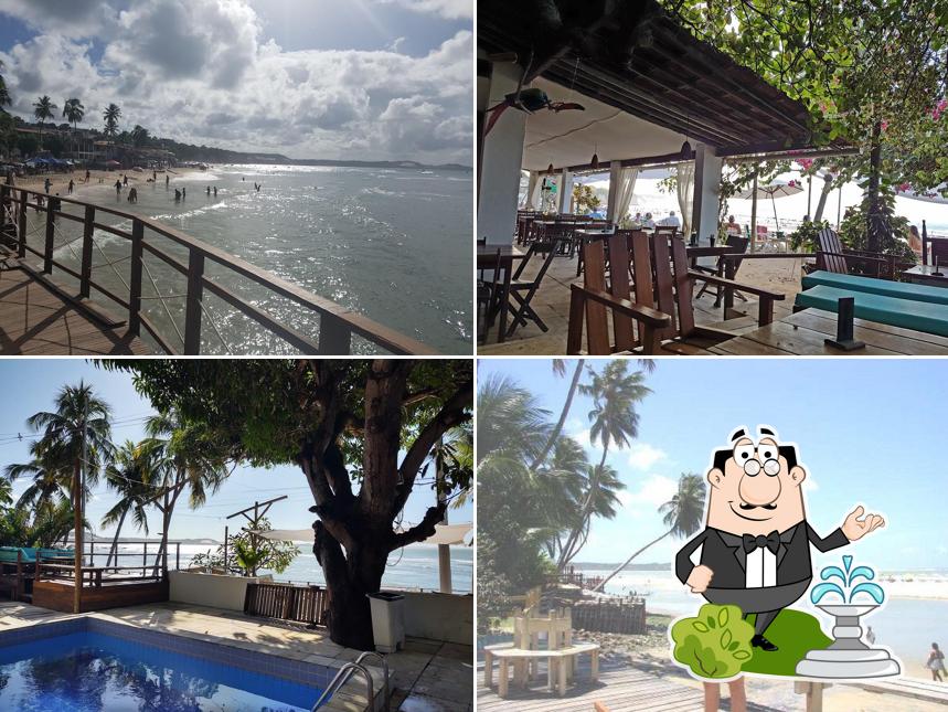 Você pode espairecer no na área externa do Pipa Beach Club