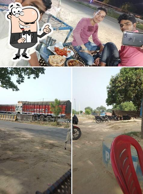 The picture of National Dhaba’s exterior and food