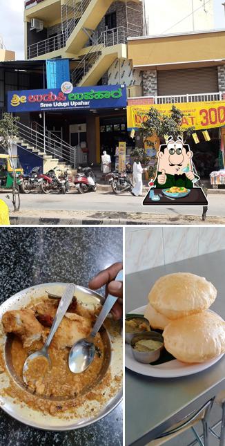 This is the picture showing food and exterior at Sree Udupi Upahar Kanakapura