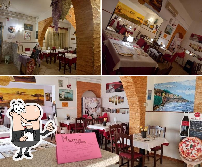 Dai un'occhiata agli interni di Pizzeria alla Mamola