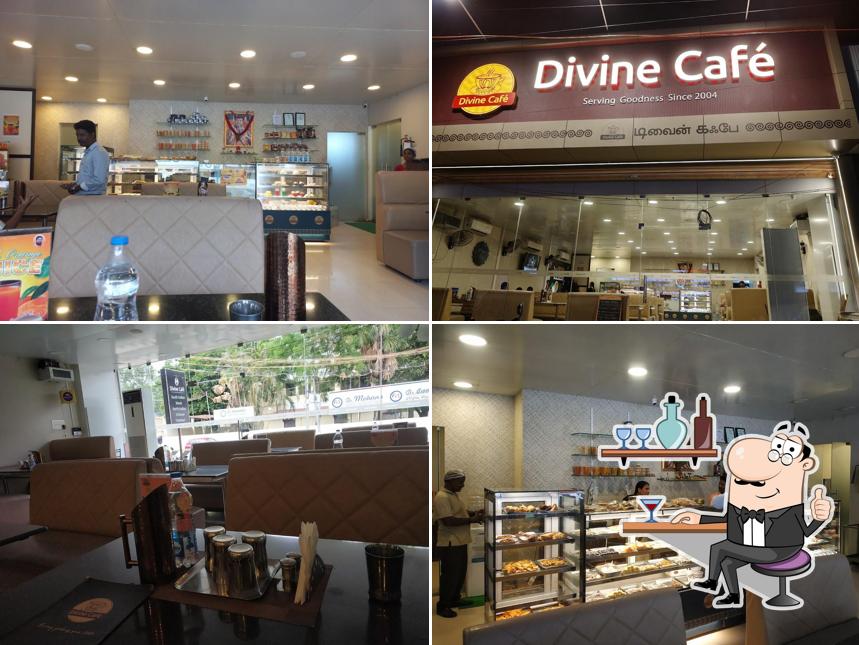 The interior of Divine Cafe Katpadi
