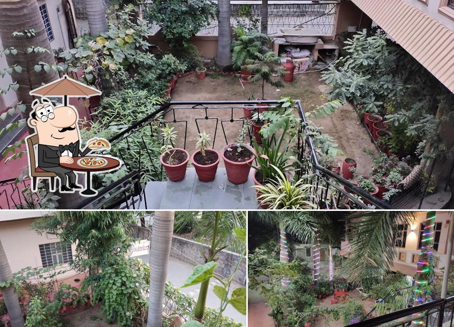 The outside part is an important feature of Govindam Restaurant