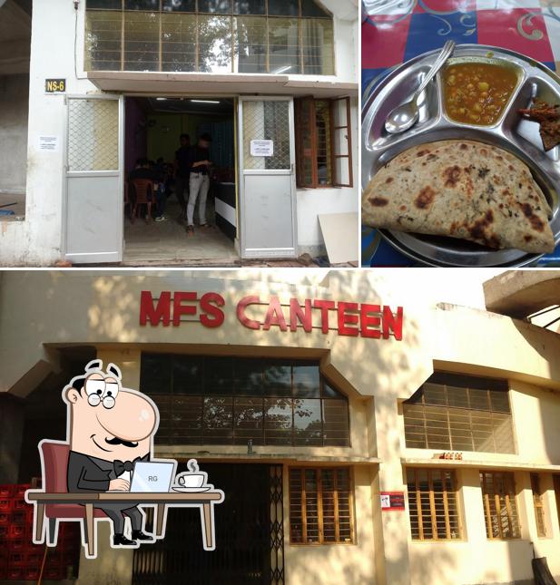 This is the picture depicting interior and food at MFS Canteen