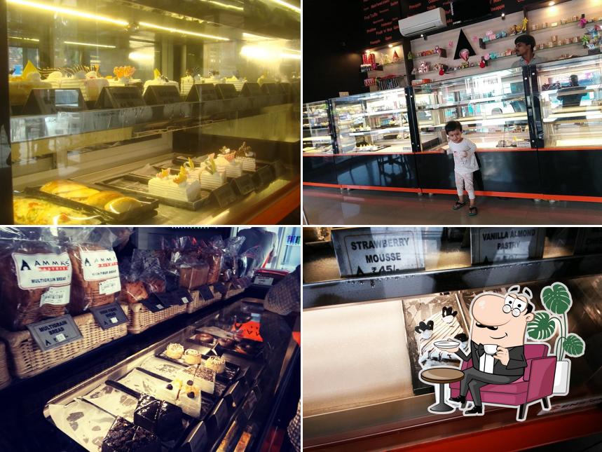 Take a seat at one of the tables at Amma's Pastries