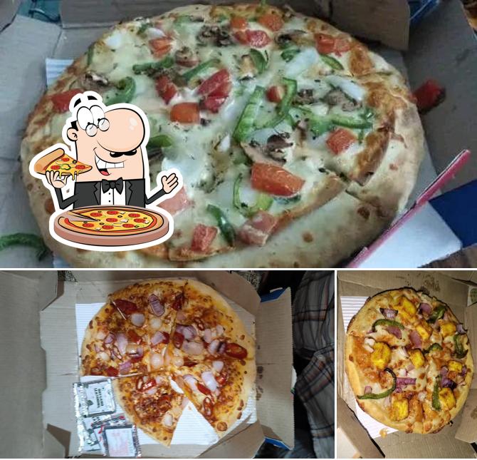 Pick various types of pizza