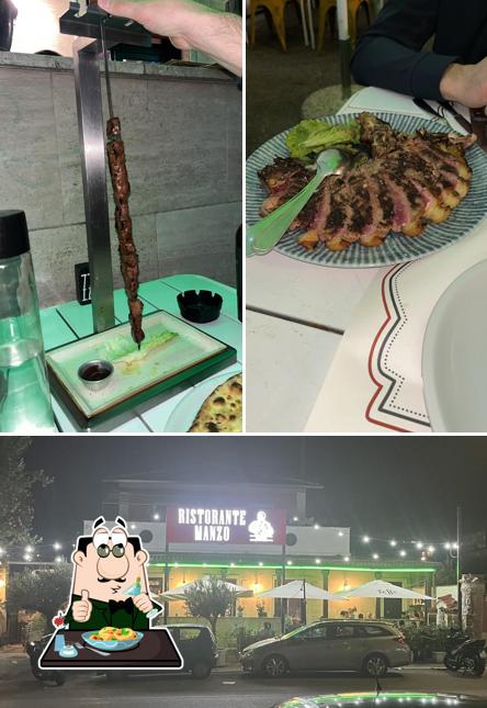 La cibo e esterno del ristorante