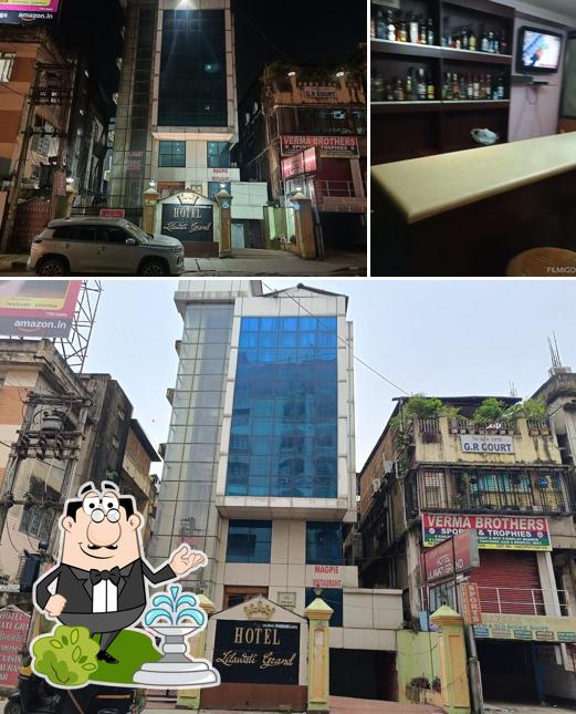 The restaurant's exterior and interior