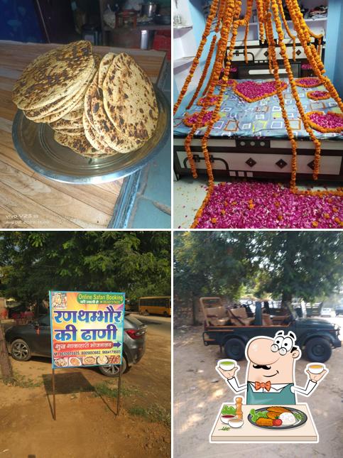 The image of food and exterior at Shri ganpati dhaba