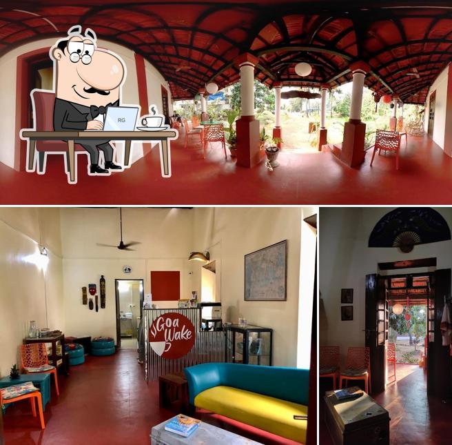 Check out how GoaWake Coffee House looks inside