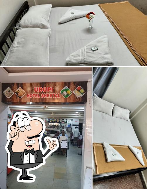 The picture of interior and food at Udupi Sheetal Hotel