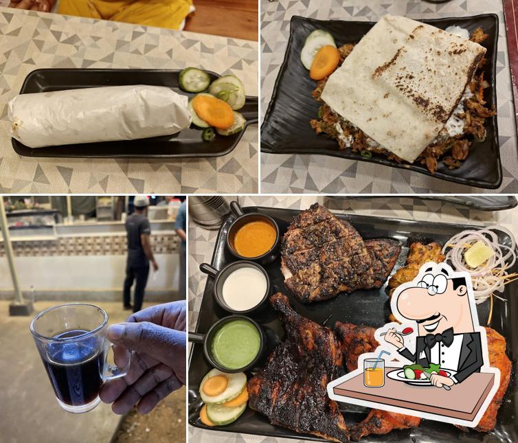 Food at porch grill