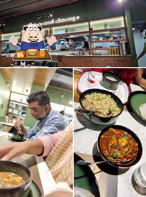 The picture of food and interior at Sanchari by Chef Pillai