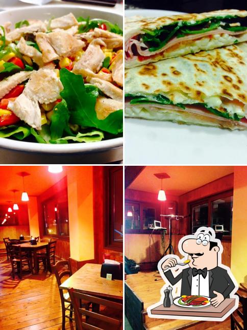 La cibo e interni del ristorante