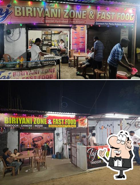The interior of Taj Biriyani Zone and Fast-food