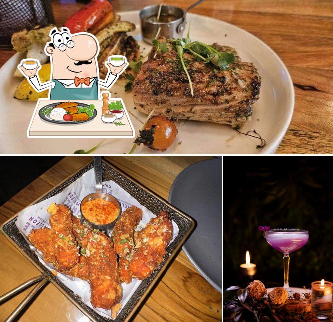 Among various things one can find food and beverage at Purple Chameleon