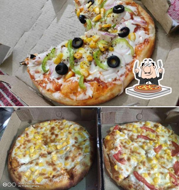 Pick different types of pizza