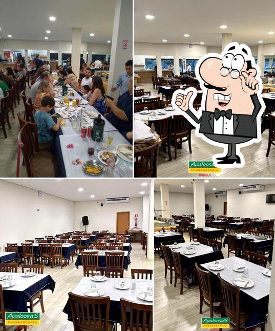 O interior do Apaloosa's Churrascaria Birigui