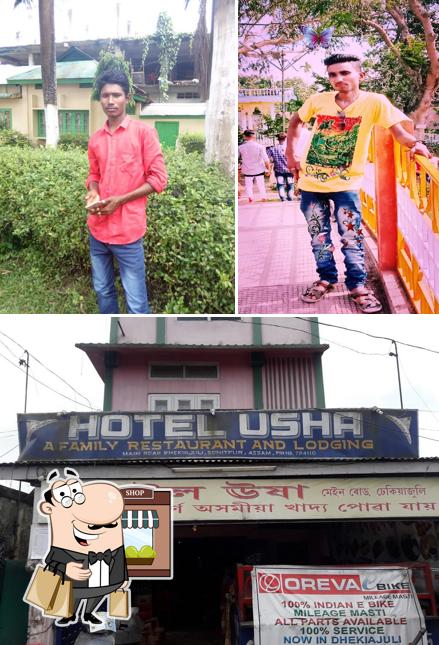 The exterior of Usha Hotel and Beer bar, lodge