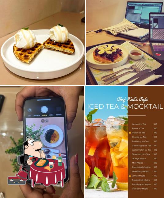 Waffles at Chef Kal’z Cafe