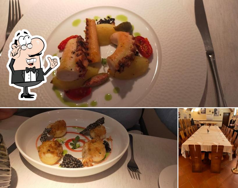 Tra le varie cose da Ristorante Castiglia si possono trovare la interni e tavolo da pranzo