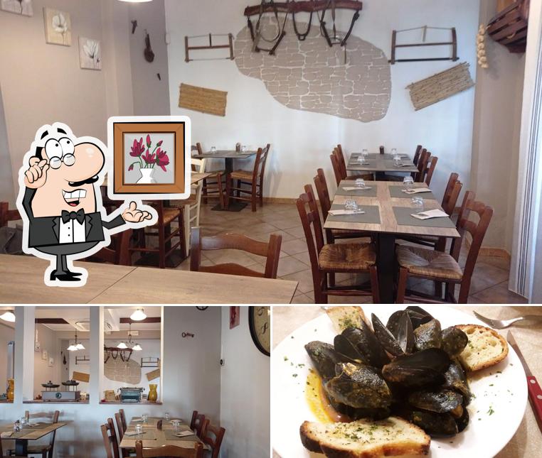 Tra le varie cose da Osteria Dei Due Carrettieri si possono trovare la interni e cibo