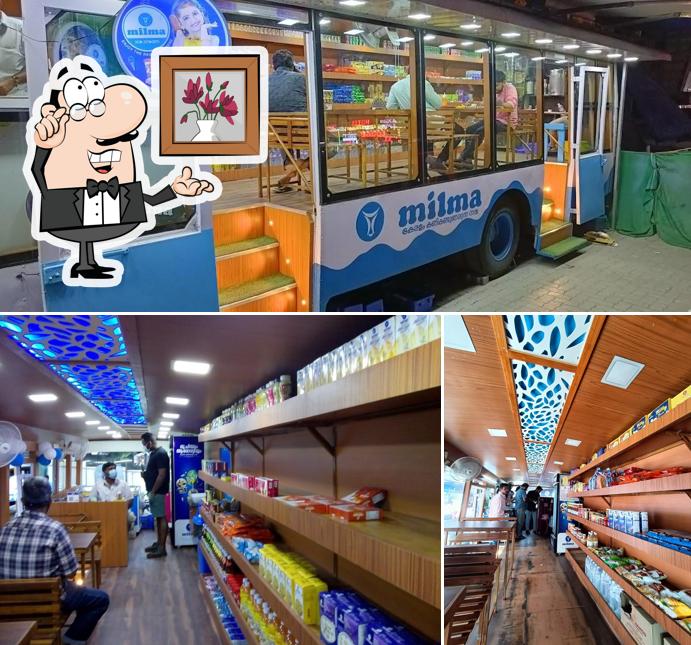 Check out how KSRTC MILMA BOOTH (ANA VANDIYIL ORU MILMA) looks inside